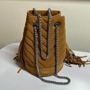 Claudie Pierlot Suede Fringe Bag Caramel